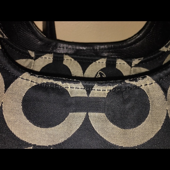Coach Madison Maggie OP Art Black/Tan Shoulder Bag - Picture 4 of 8